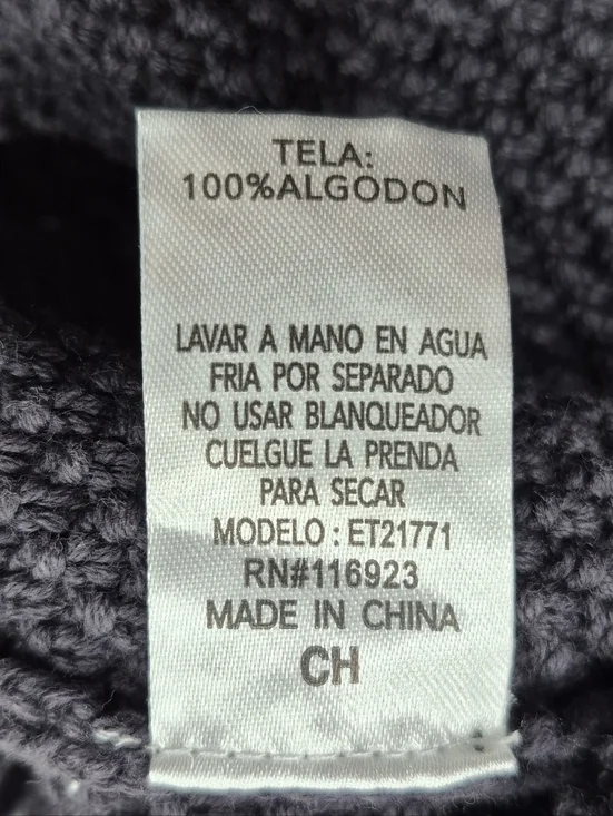 Easel cable knit cardigan sweater women's small ash gray burnout horn buttons - Picture 11 of 12